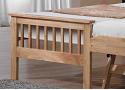 3ft single Oak finish guest bed frame with trundle bed underneath 2